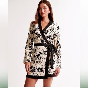 A&F Floral Black and White Dress